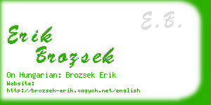 erik brozsek business card